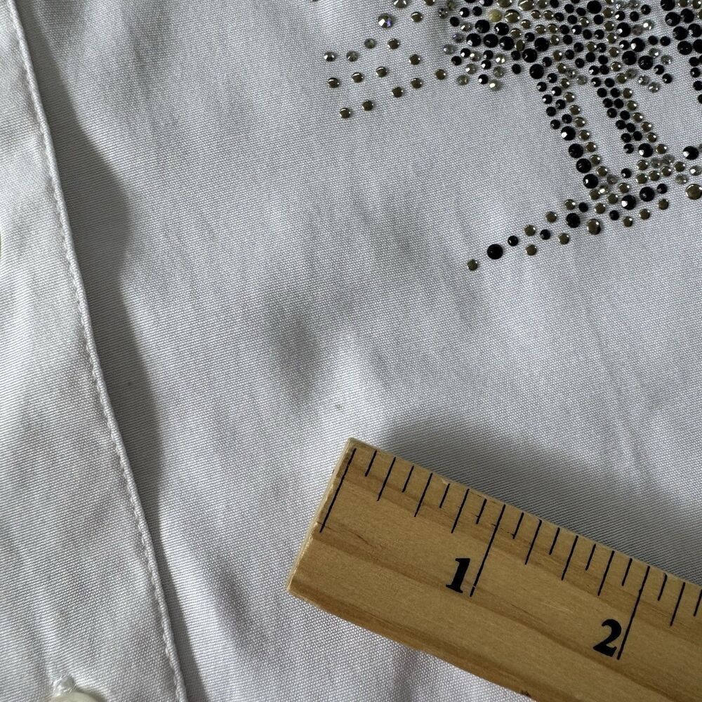 Vintage Christine Alexander Swarovski Crystal Embellished Top Size XL Western - Picture 13 of 13